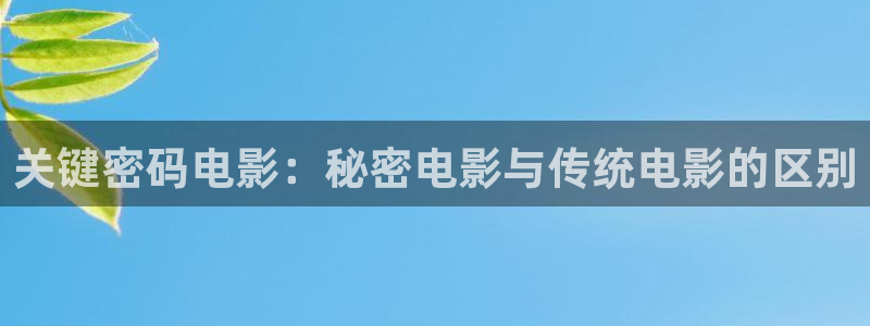 星空 电影 在线观看：关键密码电影：秘密电影与传统电影的区别