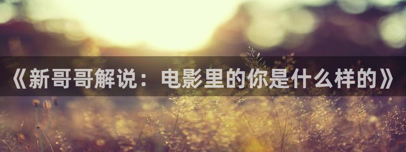 星空免费电影网站：《新哥哥解说：电影里的你是什么样的》